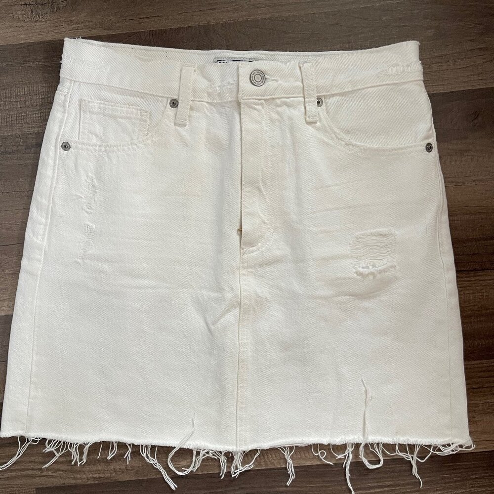 NWOT lucky brand white jean skirt